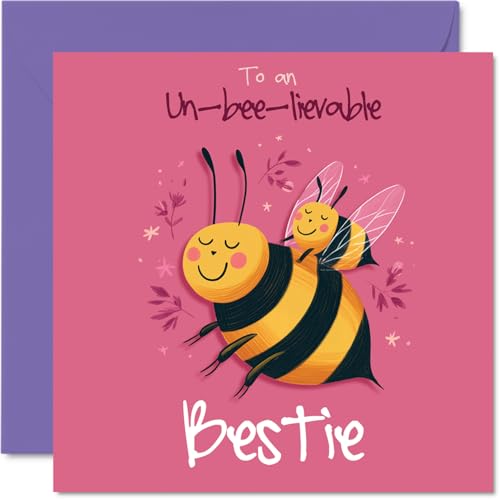 Stuff4 Bestie o[Xf[J[h - Un-bee-lievable - Best Friend FamilyBestiepHappy BirthdayJ[hA5.7C` n`ȒaO[eBOJ[h