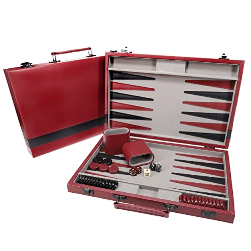Backgammon en burdeos y negro miniatura 1
