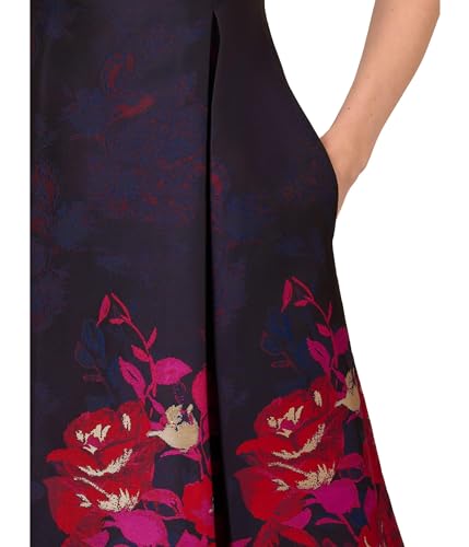 Image of Adrianna Papell Border Jacquard Dress
