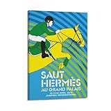 CMHONLY Vintage-Sportposter – Saut Hermès Reit-Poster, 