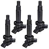 Ignition Coil Pack of 4 for L4 1.8L - 2000-2005 Toyota Celica GT, 2000-2008 Toyota Corolla, 2003-2008 Toyota Matrix, 2003-2008 Pontiac Vibe, Replace# 9091902239 UF-247 UF-315