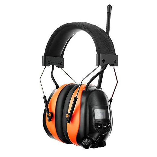 PROTEAR Bluetooth AM FM Radio Noise Reduction Safety Ear Muffs with Rechargeable Lithium Battery - Adjustable NRR 25dB Electronic Ear Hearing Protection lawn mower work headphones