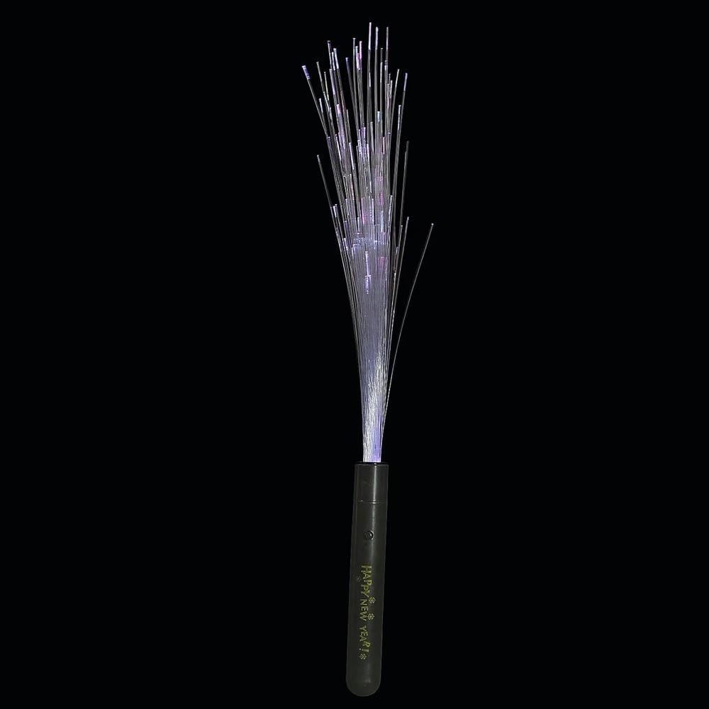 Fun Express 15" Happy New Year Rainbow Fiber Optic Light-Up Wands - 12 Pieces
