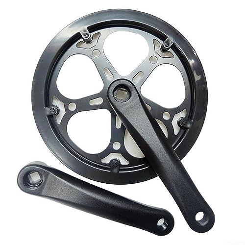 Corona singola, set di pedivelle 48T 40T 52T 170 mm guarnitura foro quadrato con piastra di protezione, accessori di ricambio per - 48T