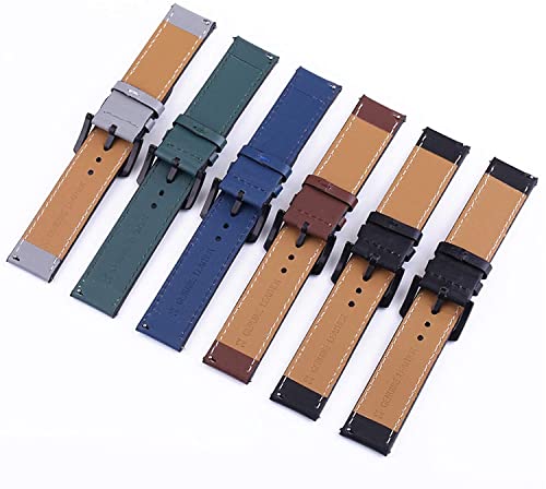 Bracelet en cuir véritable 22mm interchangeable pour montre