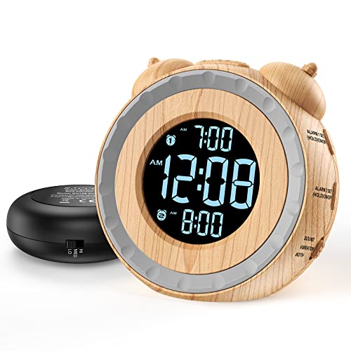 uscce Loud Alarm Clock with Bed Shaker for Heavy Sleepers