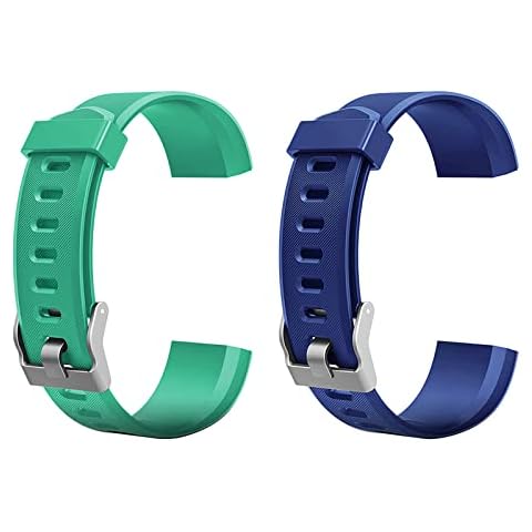 Junerain 2pack ID 115plus HR Replacement Straps,Colorful Replacement Watchband for Id115 Plus Hr Smart Watch,Wristbands Strap for Fitness Tracker Watch Cover