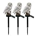 Produktbild Dicomi 3er LED Solar Lichtsensor Lichter Rasen Landschaft Lichter 6 Zoll Eule dekorative Lichter warmes Licht IP65 wasserdicht für draußen, Hof, Garten, Platz Weiß