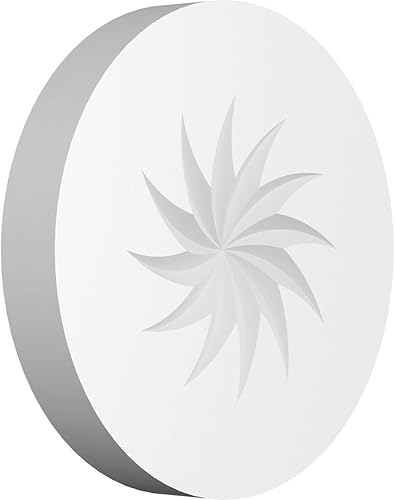 Miniatura 5 de Ekena Millwork ROSP080X080X050GRY12 Roseta espiral estándar Grayson con borde cuadrado, 8 pulgadas de ancho x 8 pulgadas de alto x 12 "P