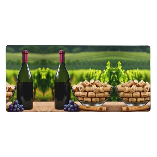 Alfombrilla de ratón con corcho para botella de vino, 40,6 x 90,1 cm