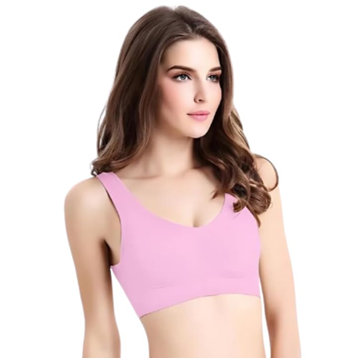 URGE 2-Pack Stylish Sports Bra Set for Girls | Stretchable, Breathable & Comfortable Training Bras | Everyday Activewear for Teens & Women Pink URGE 2-Pack Stylish Sports Bra Set for Girls | Stretchable, Breathable & Comfortable Training Bras | Everyday Activewear for Teens & Women Pink