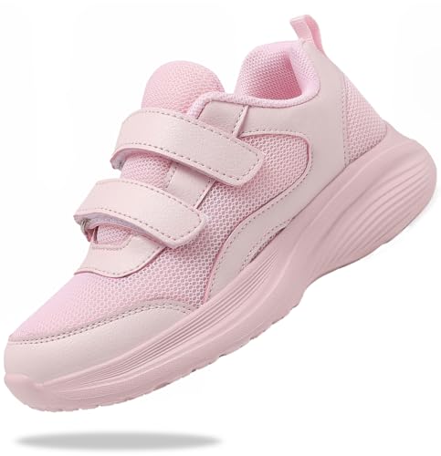 Santiro Girls Sneakers Pink Kids Tennis Shoes Casual Soft Sole Jogging Children Athletic Running Size 11.5