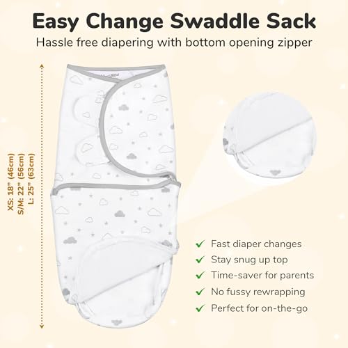 Image of Mama Cheetah Baby Swaddle Blanket with Zipper, Newborn Swaddle Sack, Baby Swaddles Sleep Sack 0-3 Months, Baby Swaddle Wrap for Baby Boy & Baby Girl, 3-Pack