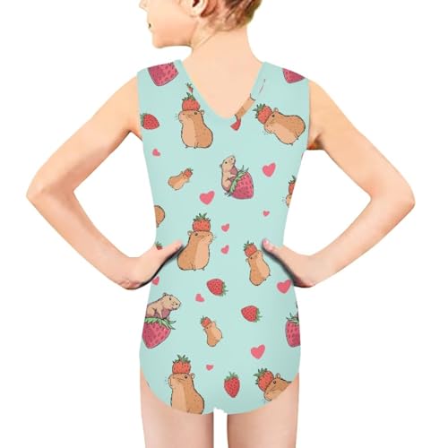 Image of INSTANTARTS Leopard Leotard Girl Gymnastics Toddler Tank Biketards One Piece