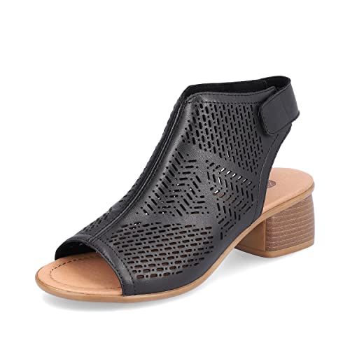 Remonte Femme Sandales R8774, Dame Spartiates,Sandale,Chaussure d'été,Montant,Velcro,Schwarz,38 EU / 5 UK