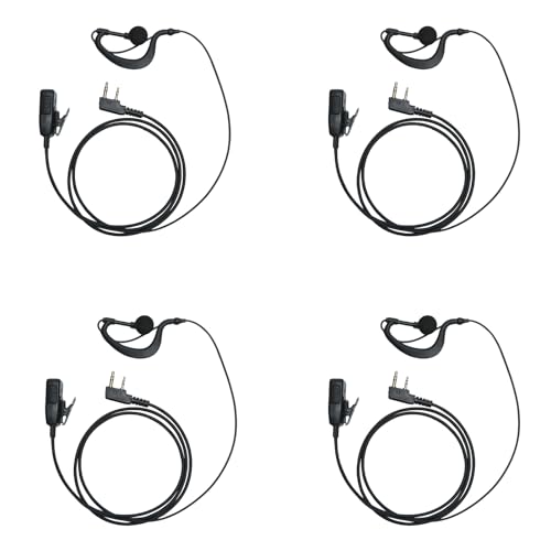 Pinganillo Walkie Talkie compatible con Retevis RT22 y Pxton para seguridad y eventos, 4 unidades