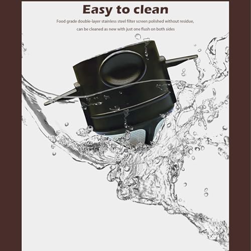 Image of Filter Coffee Machine with Bottom Cup, Stainless Steel Reusable Coffee Filter, Portable Coffee Maker for Home, Office, Travel and Camping, Coffee Dripper with Easy Clean Design