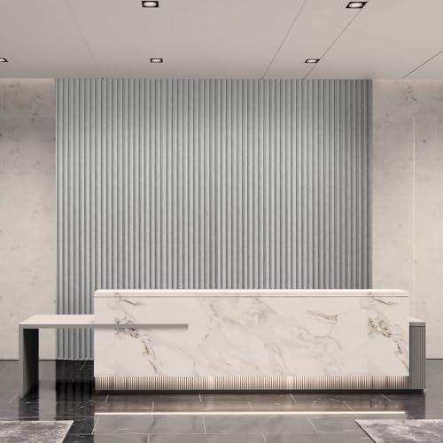 Image of Art3d 96 x 6 Inch WPC Slat Wall Paneling for Interior Decor, 8-Pack, Slate