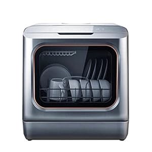 Aanrecht vaatwasser, draagbare vaatwasser met ingebouwde watertank 5l, 360 ° dubbele sprayarmen, 5 in 1 multifunctionele…