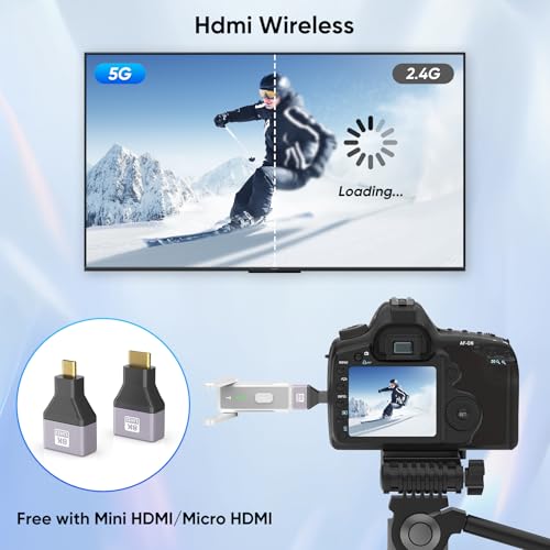 image for KVZOO Wireless HDMI Transmitter and 2 Receivers, 500 FT/150M, 2.4G+5G 