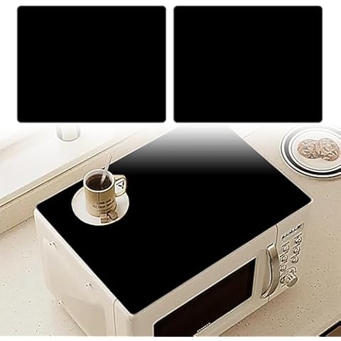 Apriciti 2PCS Rubber Mat for Microwave Top Cover, Nonstick Heat Resistant Microwave Cover, 18"x14" Non Slip Microwave Kitchen Counter Protector Mat, Air Fryer Mat for Counter Heat Resistant Cover