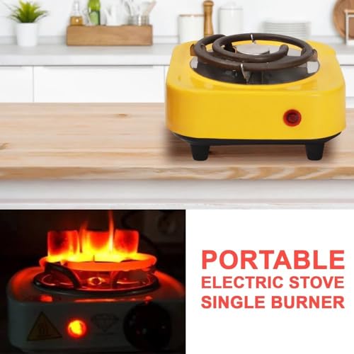 Image of Electric Coil Stove 500W Mini Chulha Hot Plate | Coal Burner, Portable Cooking Heater, Small Stove, Charcoal Burner, Travel for Home & Hostel