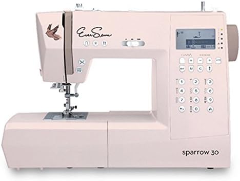 EverSewn Sparrow 30- 310 stitch Computerized Sewing Machine With Eversewn Navy Rolling Tote and Accessories Bundle