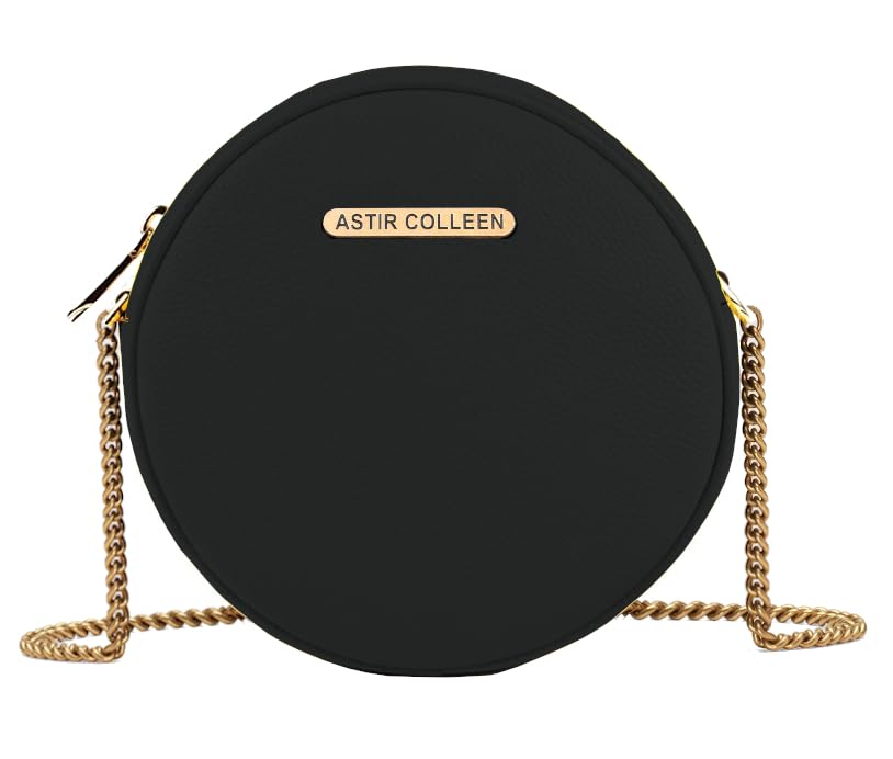 ASTIR COLLEEN Womens & Girls Sling Bag - Round Plain (Black) (B0C9MLVP43) Amazon Price History, Amazon Price Tracker