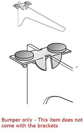Shelf Clips in Chrome with Clear Rubber Bumpers - Case of 8