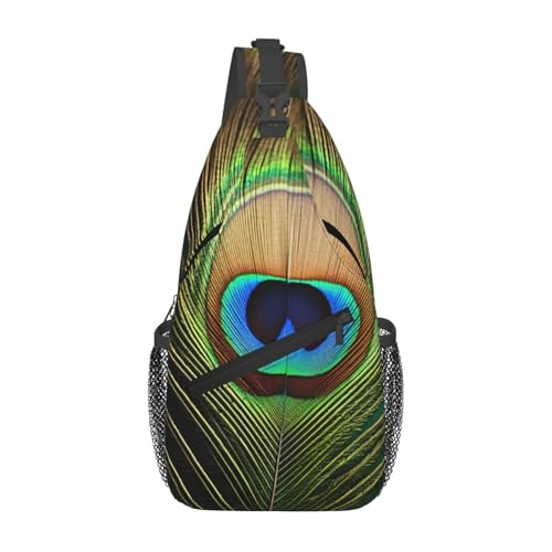 Sac à dos à bandoulière plumes de paon pour homme idéal voyage et randonnée