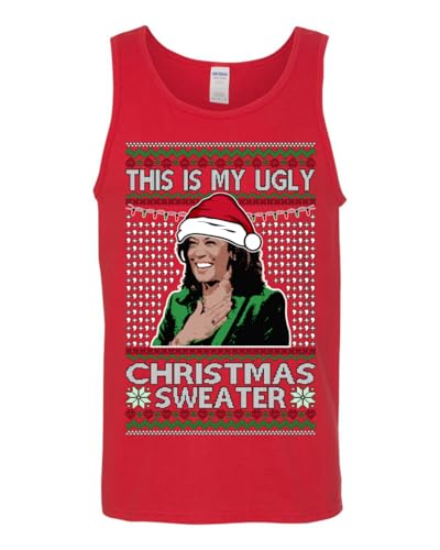 This is My Ugly Sweater Funny Santa Anti Kamala Harris Political Ugly Christmas Mens Tank Top2
