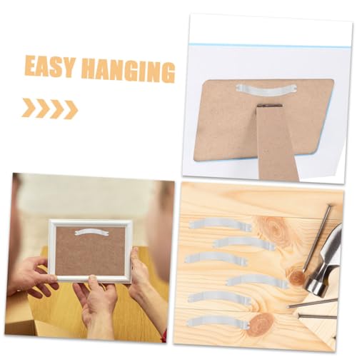 Image of KICHOUSE 100pcs Picture Frame Hardware Metal Spring Clips Backing Clips for Easy Hanging Home Office Securely Fixes Photos and Artwork