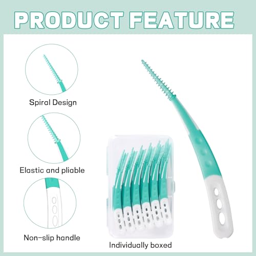 84 Stück Zahnzwischenraumbürsten,Zahnreinigung Zwischenräume,Wiederverwendbar,Tragbar,zur Reinigung Schwer Erreichbarer Zahnzwischenräume (Grün und Blau) – Bild 3