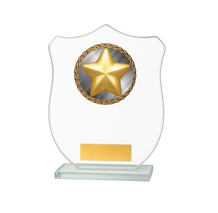 Titan Gold Star Jade Glass Trophy Award 140mm FREE Engraving CR15079B-CL