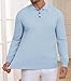 Lexiart Men's Cable Knit Sweater Long Sleeve Twist Patterned Warm Casual Sky Blue Size XL