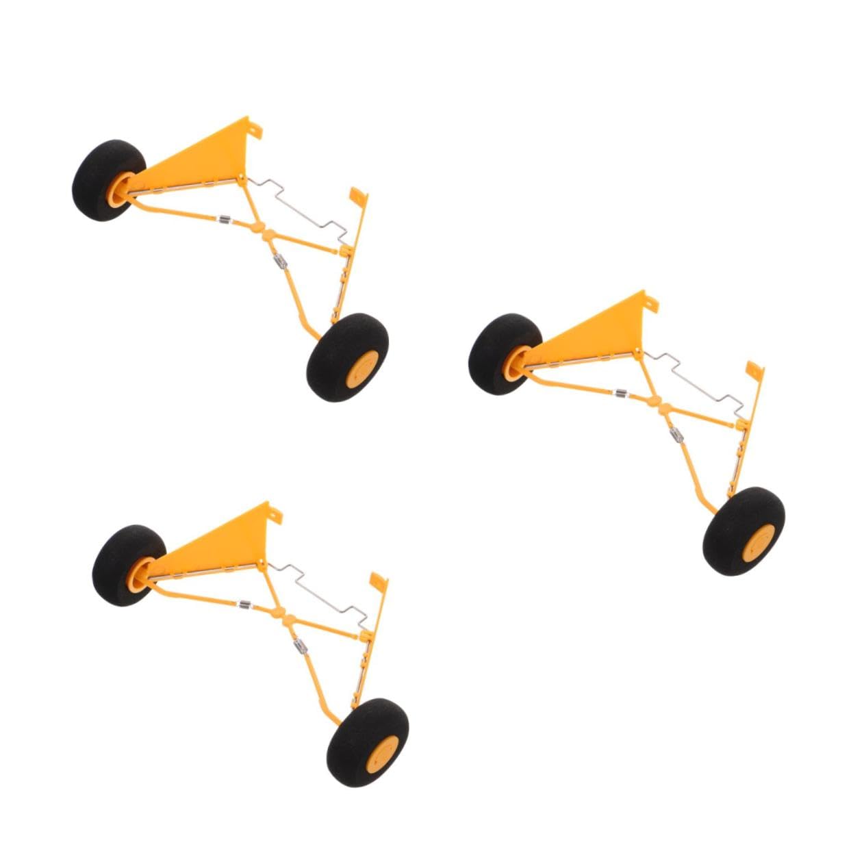 Yardwe 3 Piezas Accesorios de Aviones RC para Remoto Radio Partes reemplazo Tren de Aterrizaje de Aviones Tren de Aterrizaje de avión RC el plastico Yellow