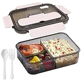 🍑Apto para microondas: El bento lunch box de comida es apto para microondas, frigoríficos y lavavajillas, y la temperatura que puede soportar está entre -20 ° C y 120 ° C. Es necesario retirar la tapa antes de calentarse.