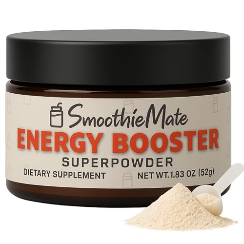 Smoothie Mate Energy Booster Superpowder. Mix into your Favorite Smoothie or Shake for extra focus,...