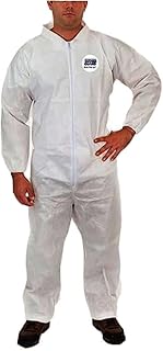 M DIAMOND M 4012-large Body Filter Coverall, Elastic Wrist, Open Ankle Color White (Pack of 1)
