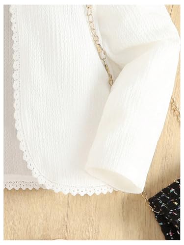 Floerns Toddler Girl's Flower Long Sleeve Cardigan Sweater Bolero Shrug Kids Knitwear Jacket4