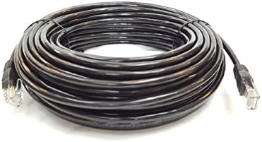 66 ft (20m) CAT5e Cable, Outdoor External Ethernet Cable, 100% Solid Copper, Network Cable, LAN, Router, WiFi 6, CCTV, 1000mb (Gigabit), RJ45 Plugs