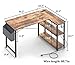 Mr IRONSTONE L Shaped Desk with Outlets & USB Ports, Reversible 47 Inch Office Desk, Corner Desk for Small Space, Home Office Desk with Storage Bag & Hook, Rustic Brown