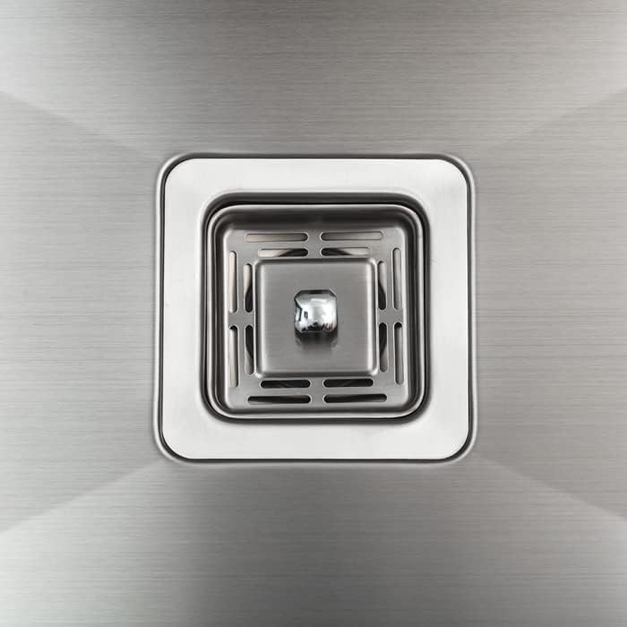 Image of Fossa 4.5 Inch Stainless Steel 5-Year Warranty Square Kitchen Sink Coupling | Drain Coupling for Home | Rust-Free & Corrosion-Resistant | Sink Strainer - Silver (Matte Finish)