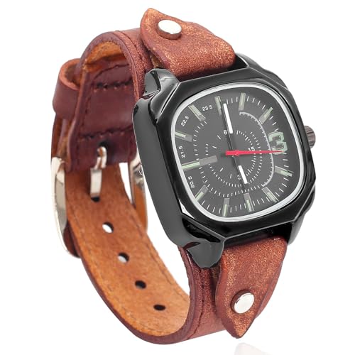 Montre en cuir souple MINILUJIA style décontracté pour le quotidien
