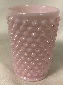 Tumbler/Juice Glass - GiGi Hobnail Pattern - American Made - Mosser Glass USA Crown Tuscan Pink 1