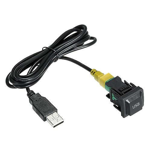 Shkalacar Adaptateur de câble Audio USB, Câble Radio Lecteur CD Compatible avec VW Volkswagen 130cm