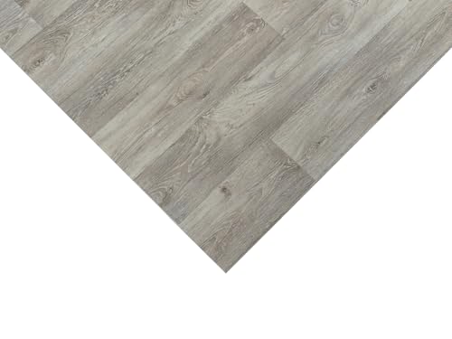 Primaflor PVC TURIN 2,00m x 1,00m Eiche Grau 619M – Meterware mit Holzoptik | phthalatfrei & recyclebar | für Wohnräume, Feuchträume & Messe | Vinyl Boden trittschalldämmend & antistatisch
