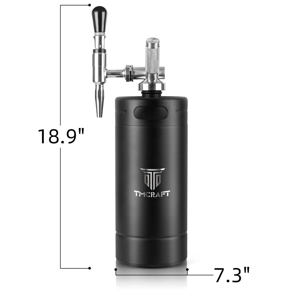 TMCRAFT 128oz Nitro Cold Brew Macchina da caffè in acciaio inox Stout Cream Rubinetto & Valvola di scarico della pressione, Barile di caffè azoto