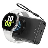 LVFAN for Samsung Galaxy Watch Charger 4000mAh, Fast Charging Portable Wireless Magnetic Charger for Samsung Galaxy Watch 6 Classic 5 Pro 4 3, Active 2/1, Gear S4/3, Travel Phone Emergency Power-Black