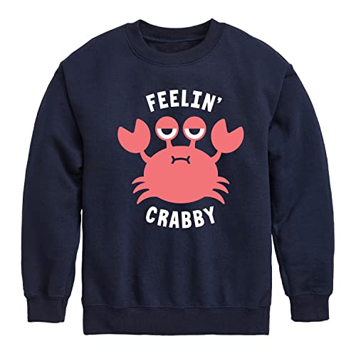 Instant Message - Feelin Crabby - Toddler & Youth Crewneck Fleece Sweatshirt